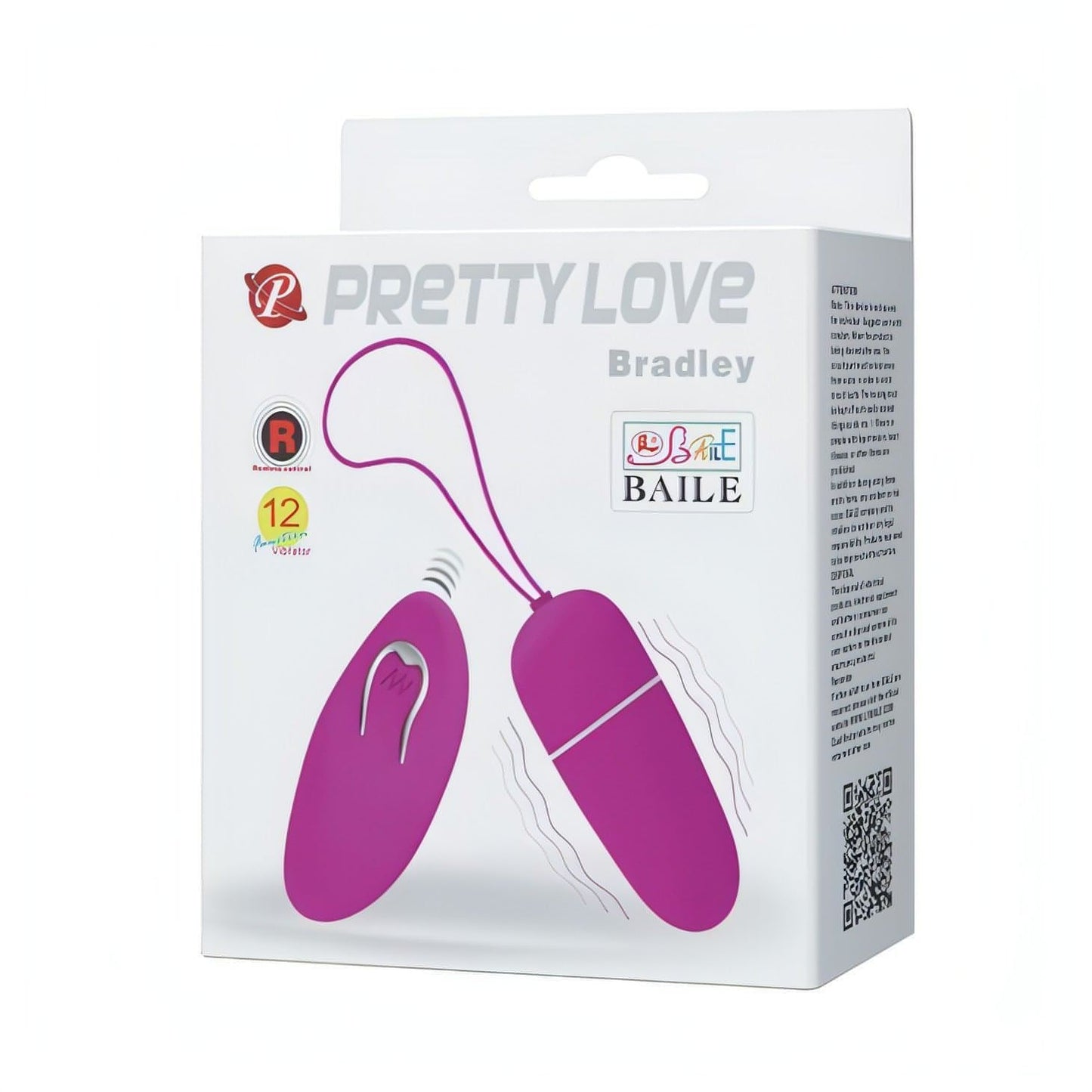 Ovetto vibrante mini Bradley - 12 modalità di vibrazione Pretty Love