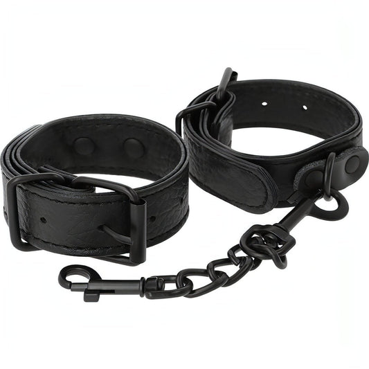 Polsiere nere regolabili Textured Thin Handcuffs Darkness