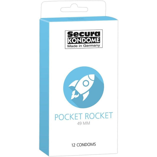 Profilattici Pocket Rocket 49mm – Confezione da 24 pezzi Secura Kondome