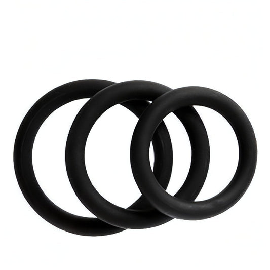 Set da 3 anelli fallici in silicone - Nero You2Toys