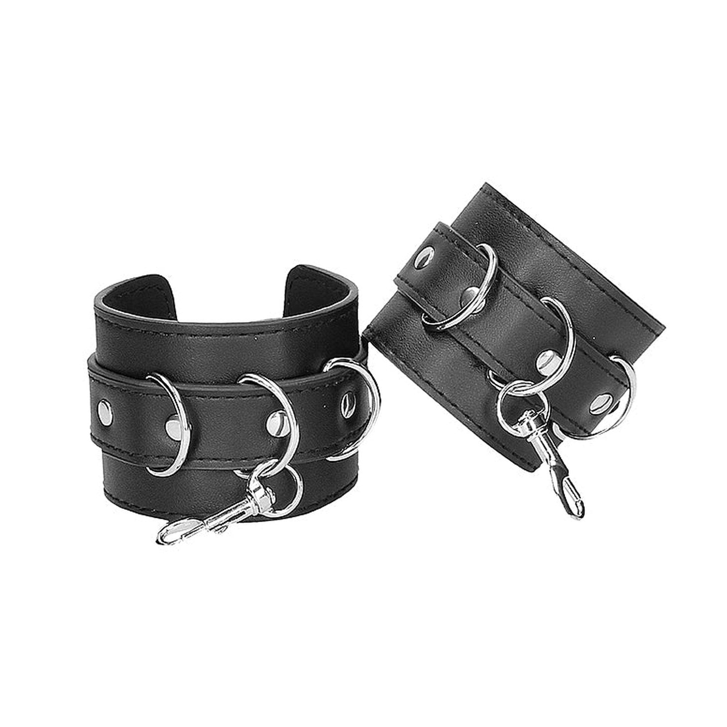 Leather Hand and Leg Cuffs Hogtie Set in Pelle Ouch!