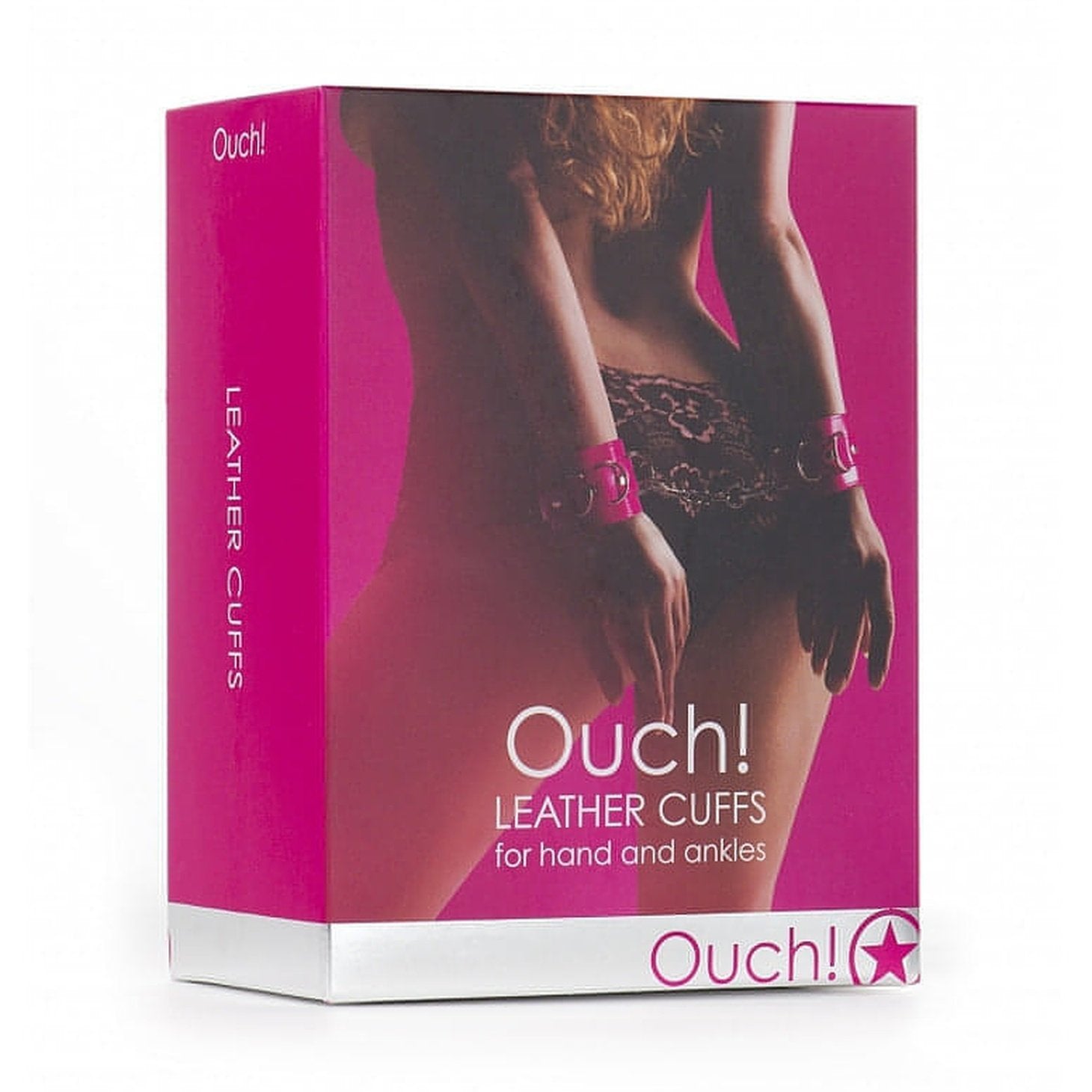 Leather Cuffs - Pink Ouch!