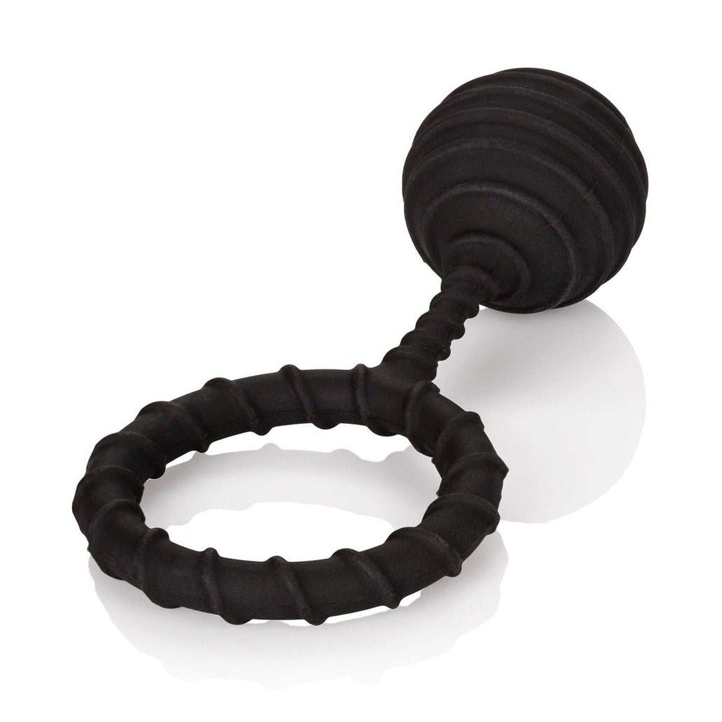 Weighted Ring Extra Large - Anello fallico in 100% puro silicone, elastico e confortevole - Nero, Peso 110 gr. California Exotic Novelties