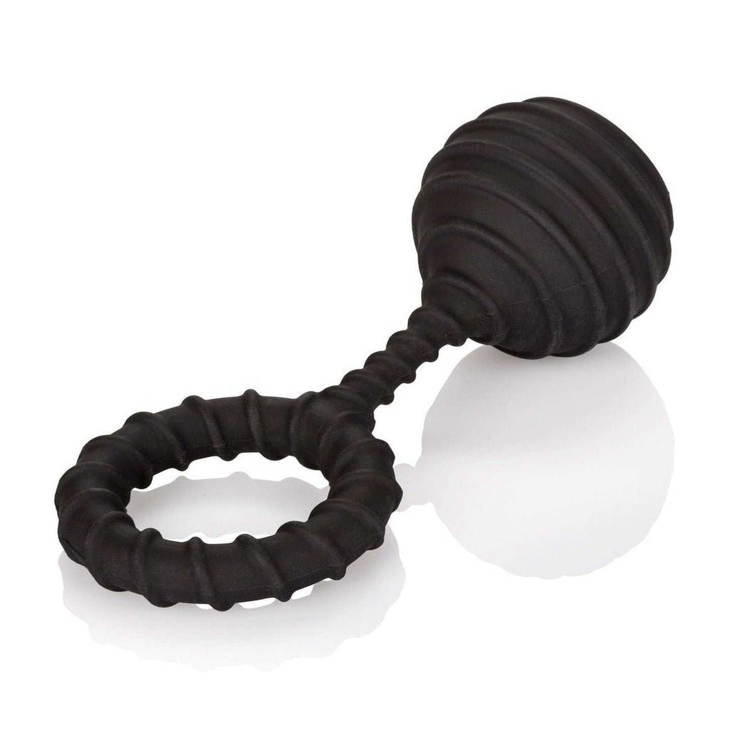 Weighted Ring Large - Anello fallico in 100% puro silicone, elastico e confortevole - Nero, Peso 110 gr. California Exotic Novelties